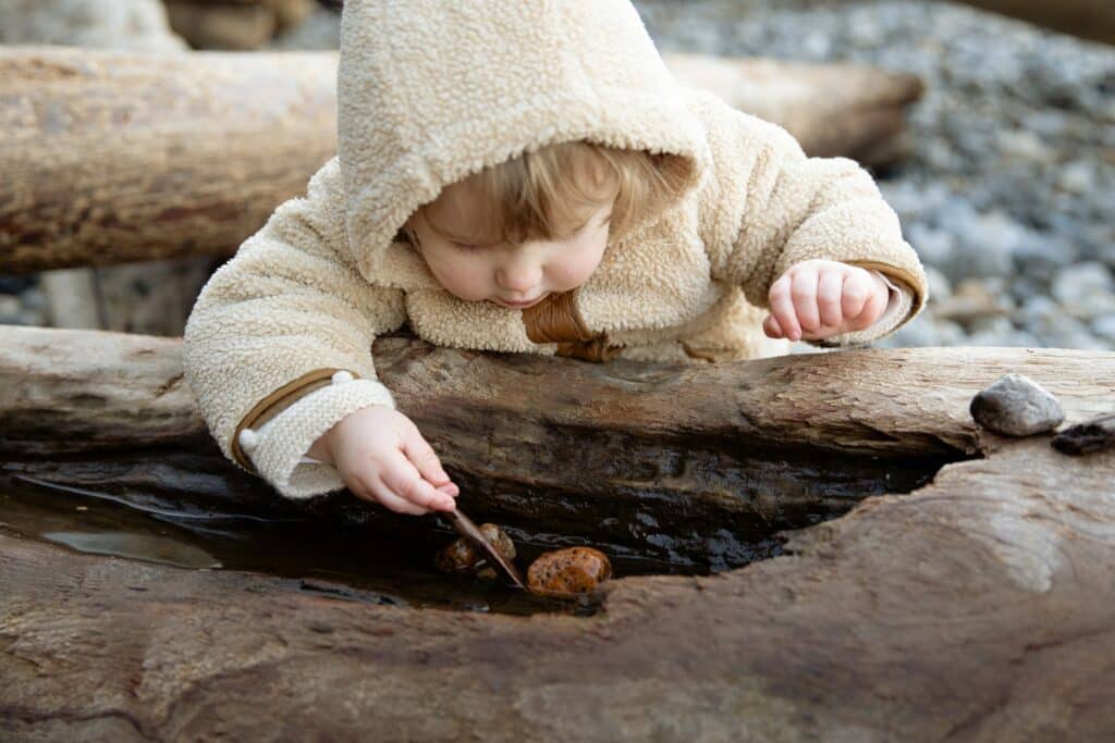 Immerse young senses in the diverse textures, sights, sounds, and scents of nature, promoting sensory development and integration.